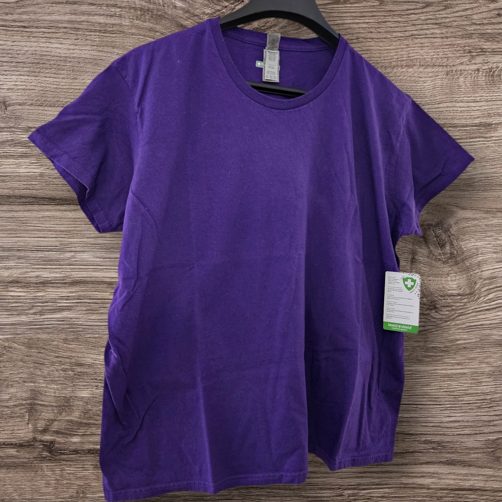 Insect Shield purple 2XL t-shirt NWT Permethrin Bug Repellent tee hiking camping